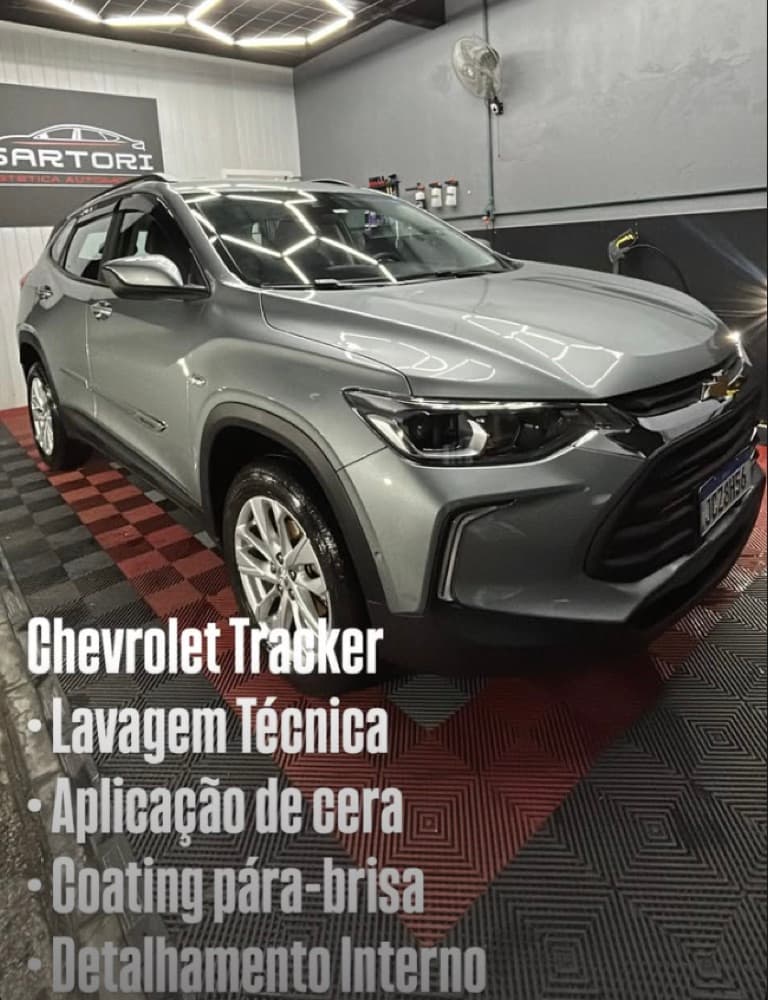Chevrolet Tracker após lavagem técnica e coating de para-brisa